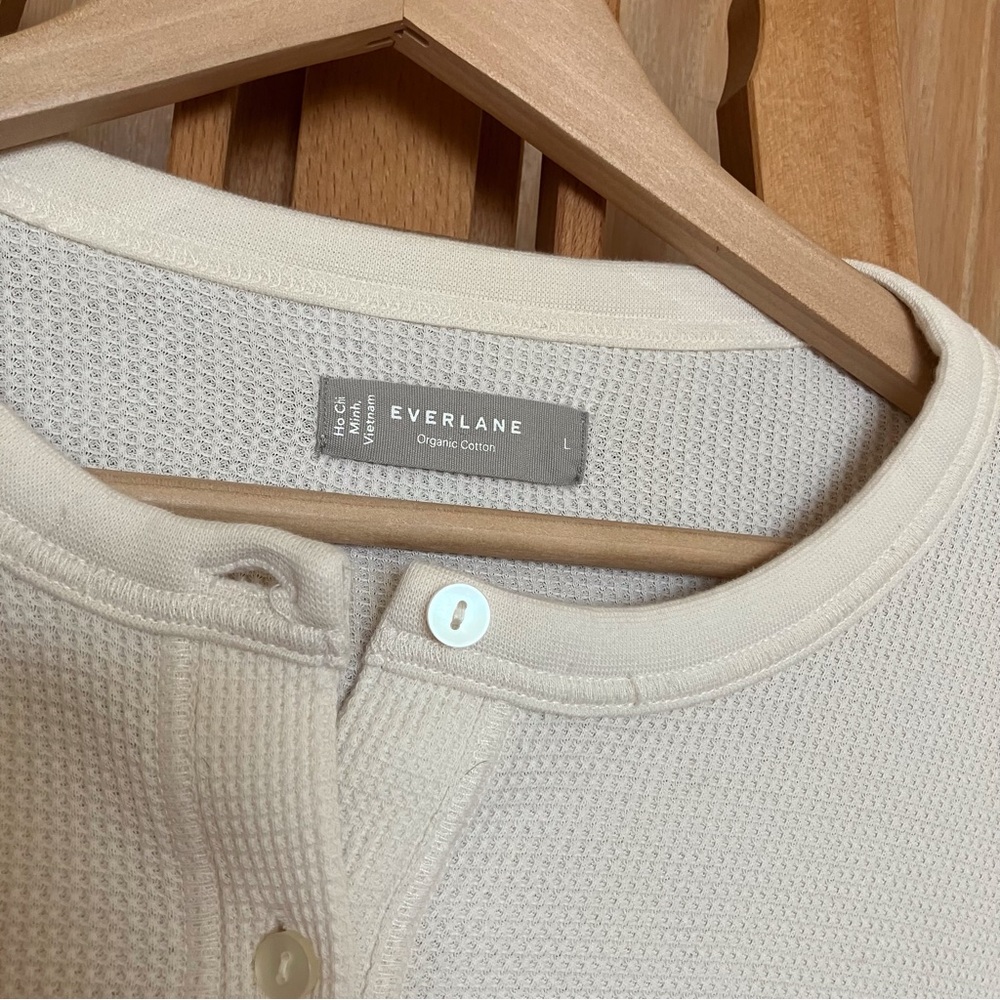 Everlane cream waffle knit top! - Picture 3 of 5